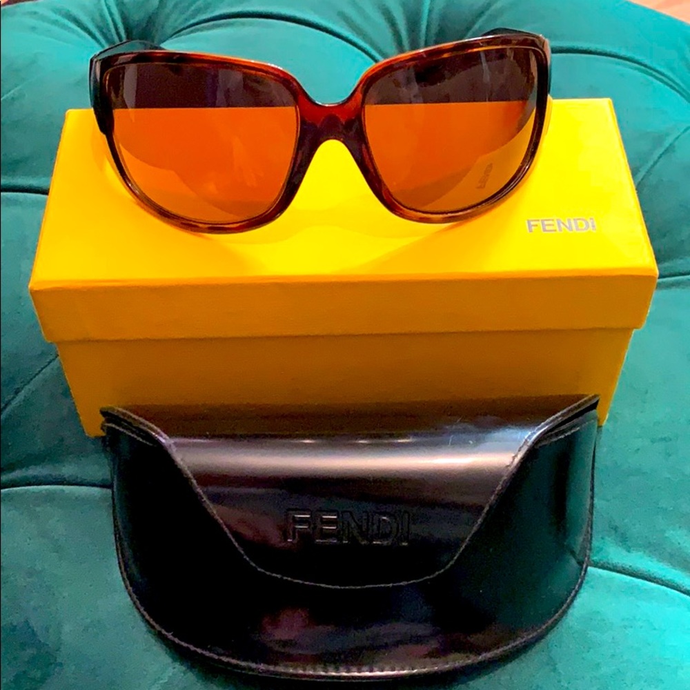 FENDI tortoise and gold sunglasses